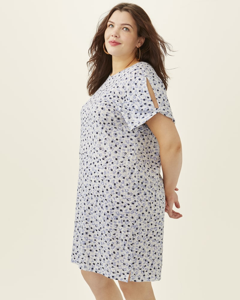 Side of plus size Chelsey Printed T-Shirt Dress by Marc NY | Dia&Co | dia_product_style_image_id:185961